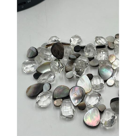 Carroll Dorsey Bejewel Designer Sterling Crystal MOP Graduated Necklace - Picture 13 of 13